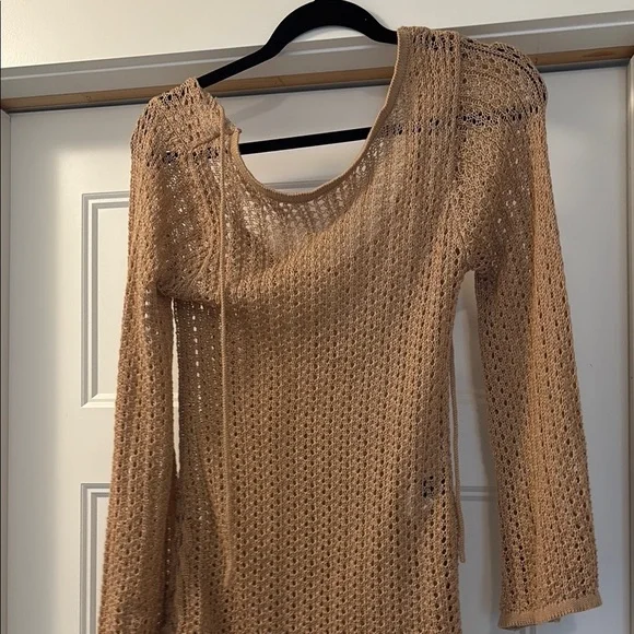 SHEIN Tan Ribbed Long Sleeve Bodycon Dress - Picture 10 of 10